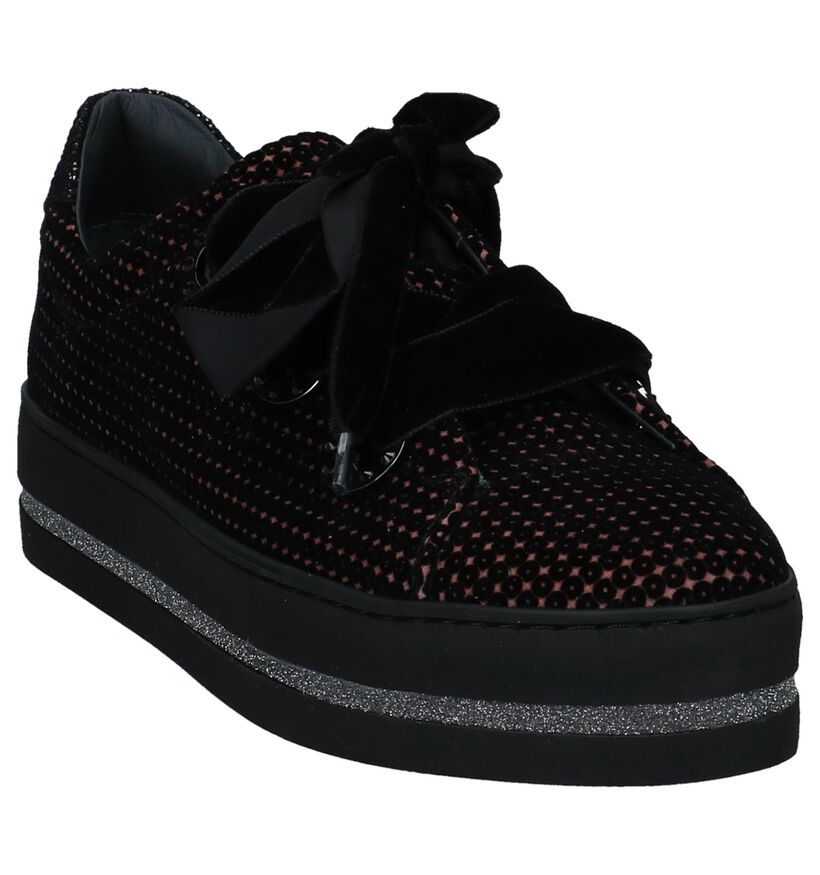 Maripé Chaussures à lacets en Noir en daim (230567)