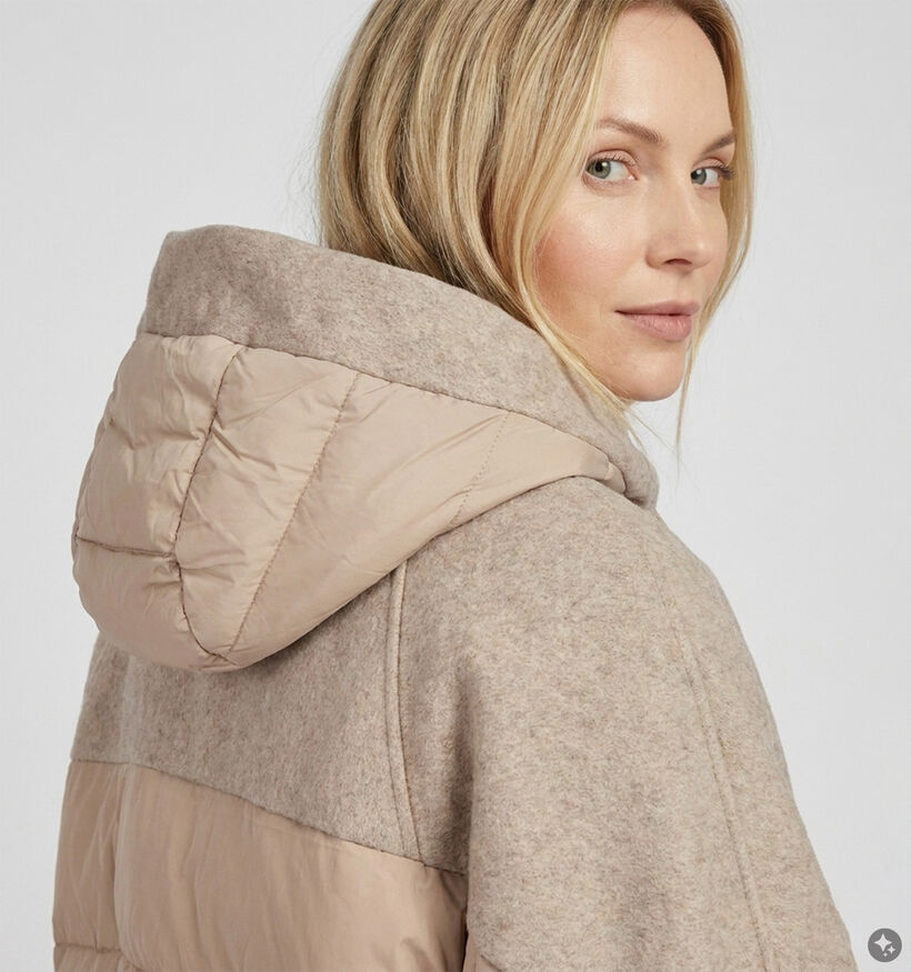 Ador&eacute; Ofelia Manteau court en Beige pour femmes (384069)