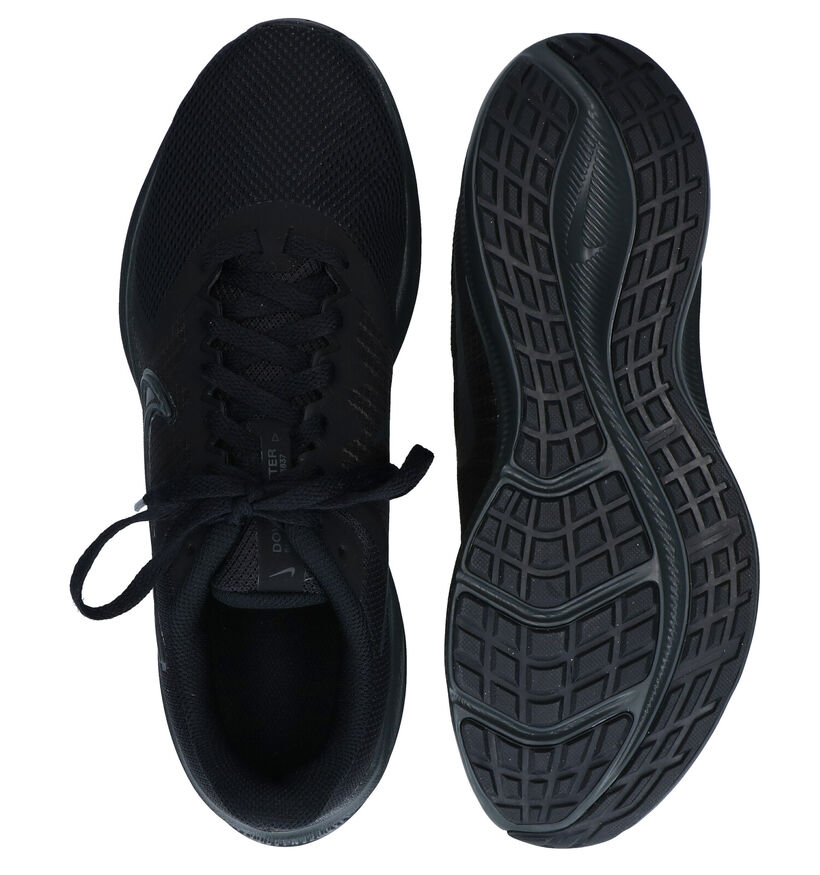 Nike Downshifter Zwarte Sneakers in kunstleer (291013)