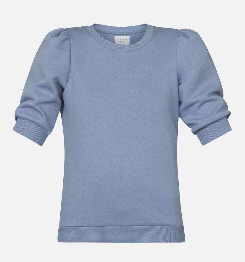 SISTERS POINT N.Peva Pull avec manches bouffantes en Bleu pour femmes (349332)