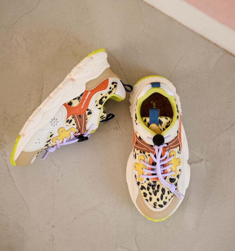 Naturino x Flower Mountain Yamano 3 Baskets en Beige pour filles (357543) - pour semelles orthopédiques