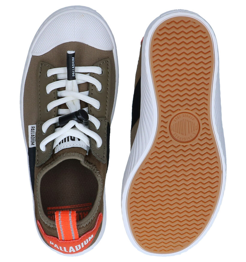 Palladium Pallaphoenix Kaki Slip-on Sneakers in stof (290765)