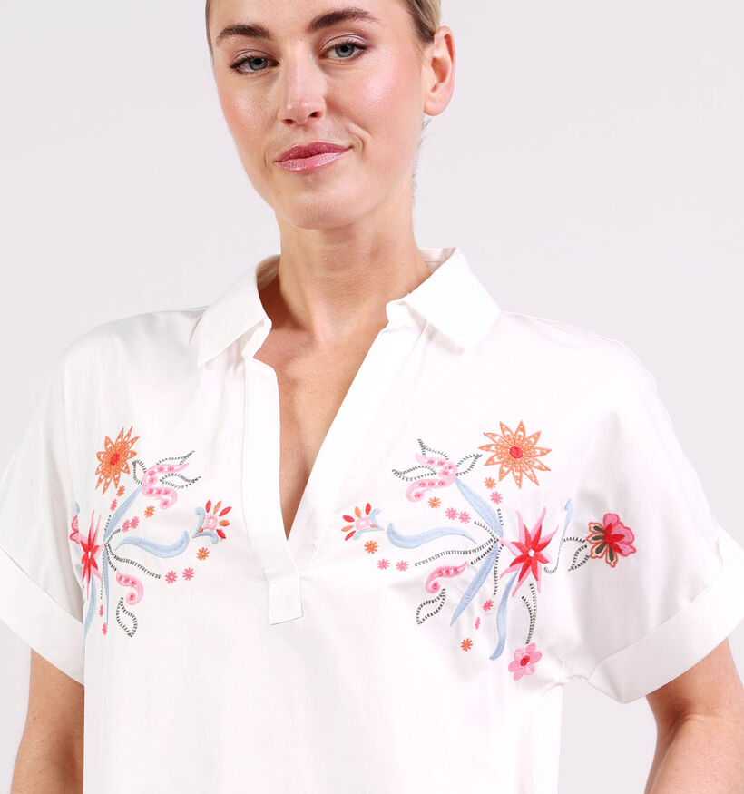 Vero Moda Lina 7/8 V-Neck Robe mi-longue en Blanc pour femmes (374944)