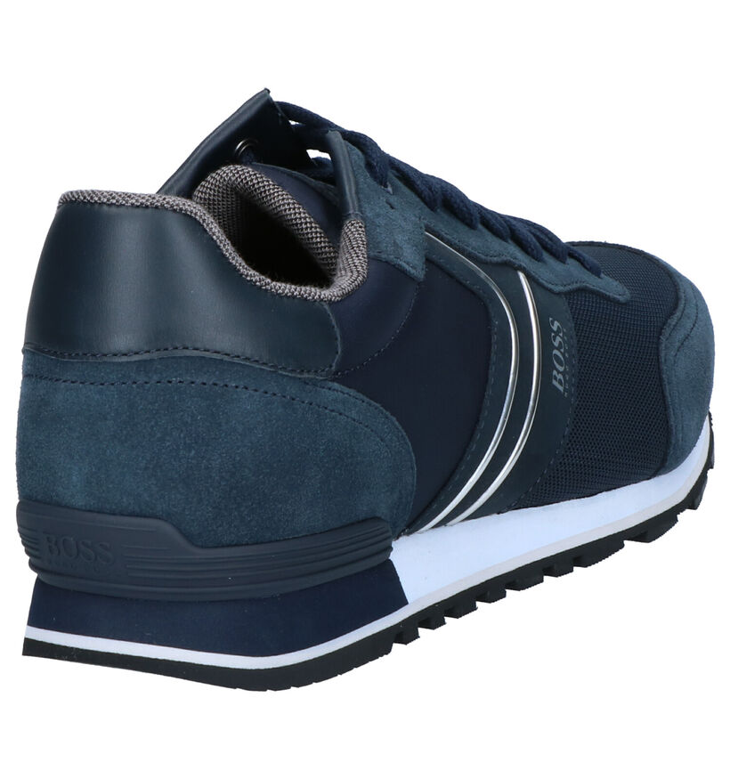 Boss Parkour Runn Chaussures à lacets en Bleu en daim (296446)