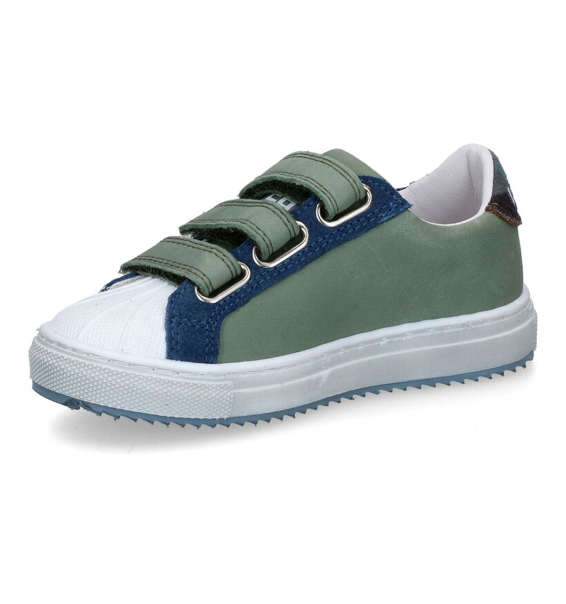 Little David Rutger 2 Chaussures à velcro en Vert Kaki pour garçons (308255) - pour semelles orthopédiques