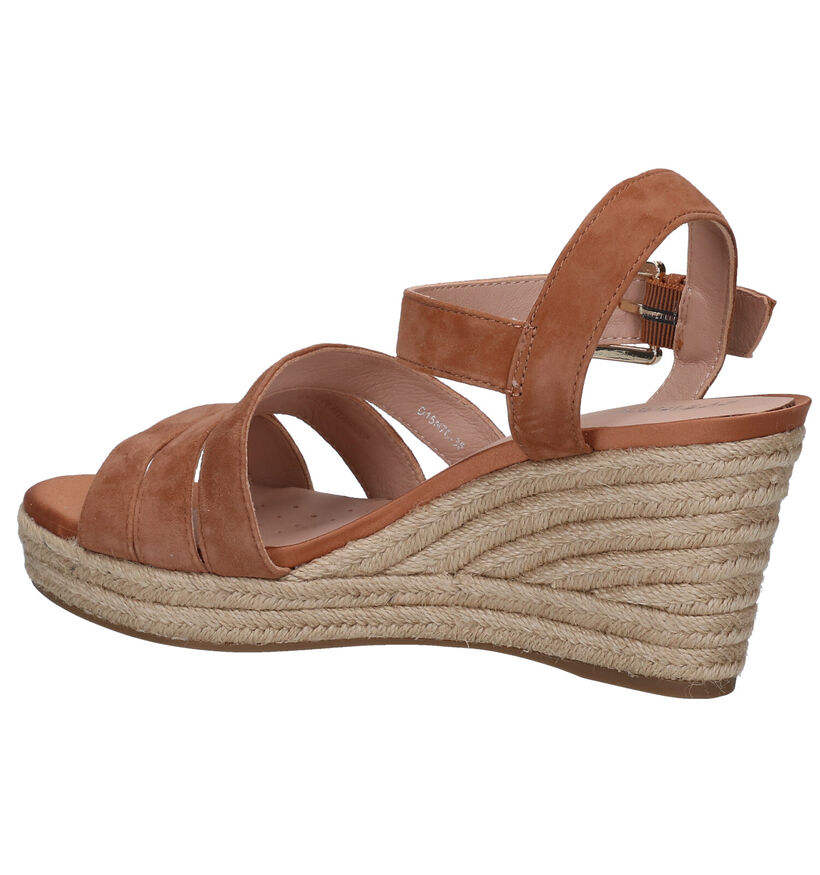 Geox Soleil Sandales en Cognac en nubuck (285589)