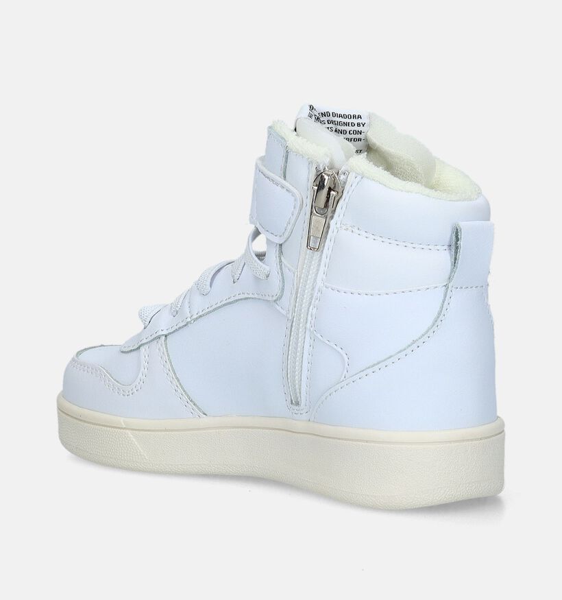 Diadora Magic Basket MID GS Baskets en Blanc pour filles, garçons (336223)