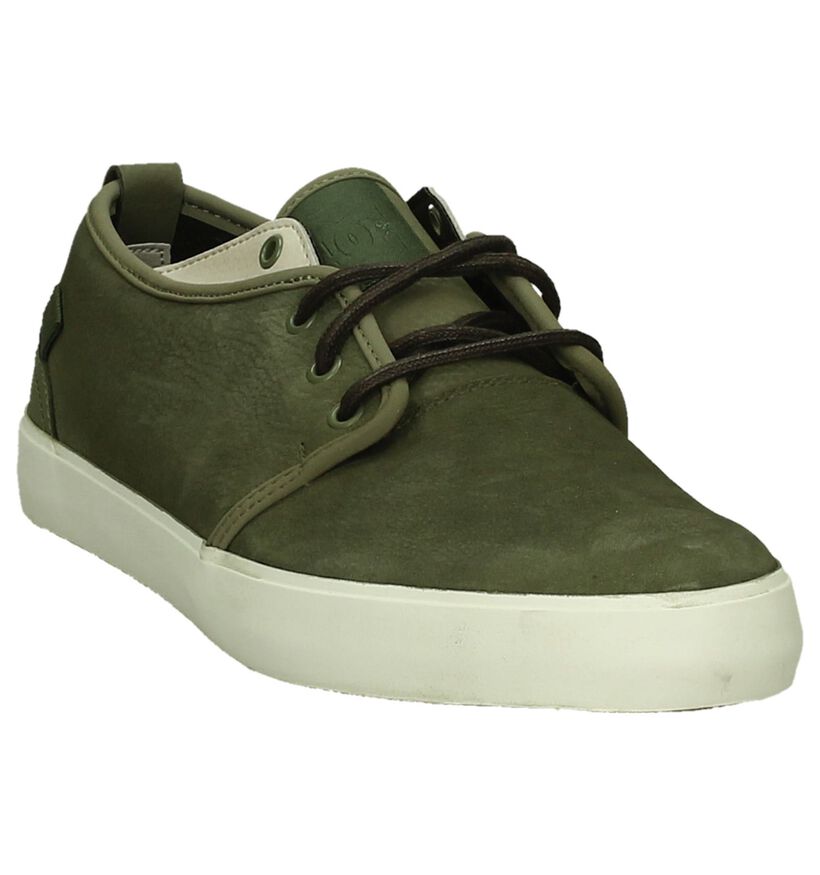 DC Shoes Baskets basses en Vert kaki en cuir (200498)