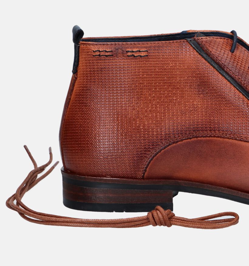 Berkelmans Estoril Bottines classiques en Cognac pour hommes (352748) - pour semelles orthopédiques