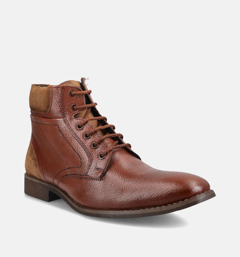 Via Borgo Bruine Geklede Boots met Veters voor heren (373767)