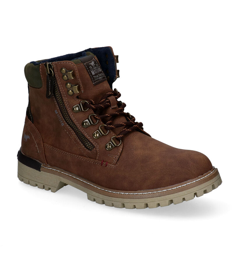 Mustang Bruine Boots in kunstleer (294369)