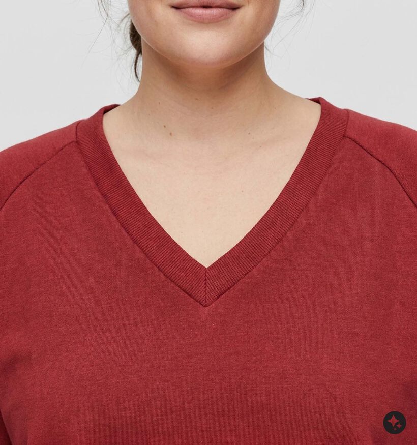 Vero Moda Curve Simone Sweatshirt en Rouge pour femmes (378137)