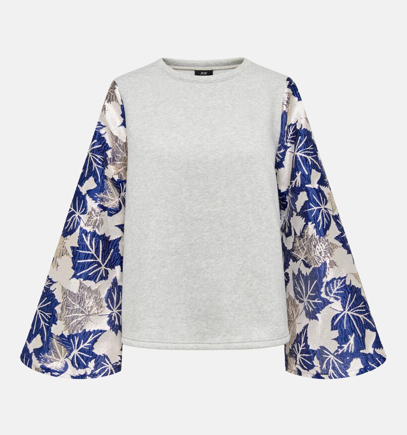 JDY Violet Grijze Sweater met Jacquard Mouwen voor dames (369181)