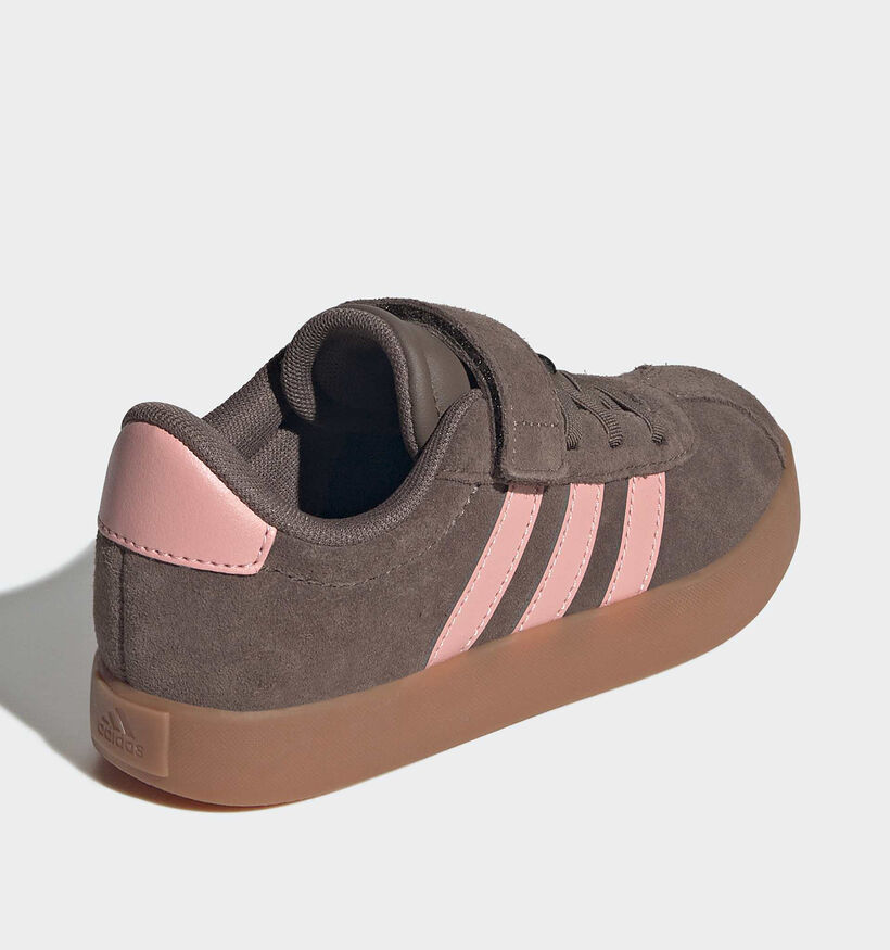 adidas VL Court 3.0 Bruine/Roze Sneakers voor meisjes (380627)