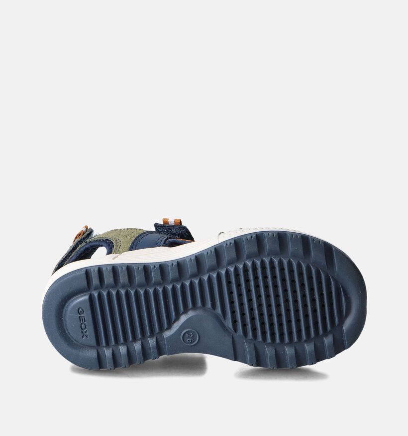 Geox Alben Sandales en Vert Khaki pour garçons (352927)