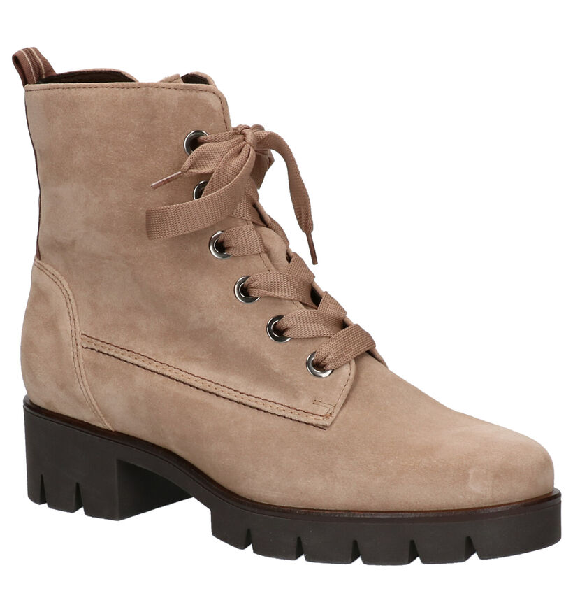 Gabor Best Fitting Bottines en Taupe en daim (260238)