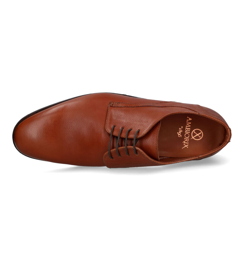 Ambiorix Kelton Chaussures habillées en Cognac pour hommes (324841) - pour semelles orthopédiques