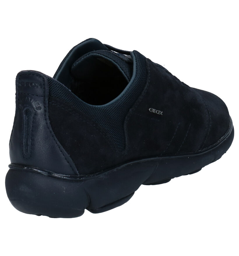 Geox Nebula Chaussures slip-on en Bleu en textile (278862)