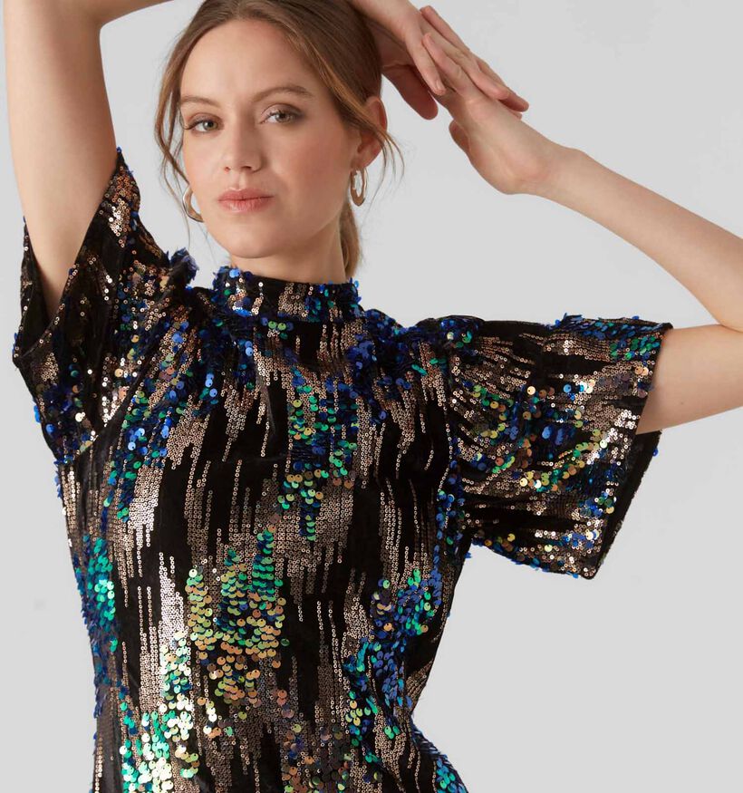 Vero Moda Sora Zwarte Kokerjurk met pailletten voor dames (332574)