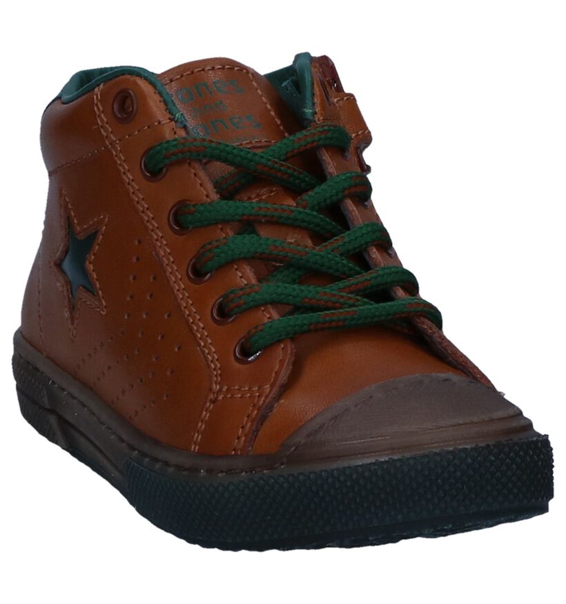 STONES and BONES Robbi Cognac Rits/Veterschoenen in leer (255438)