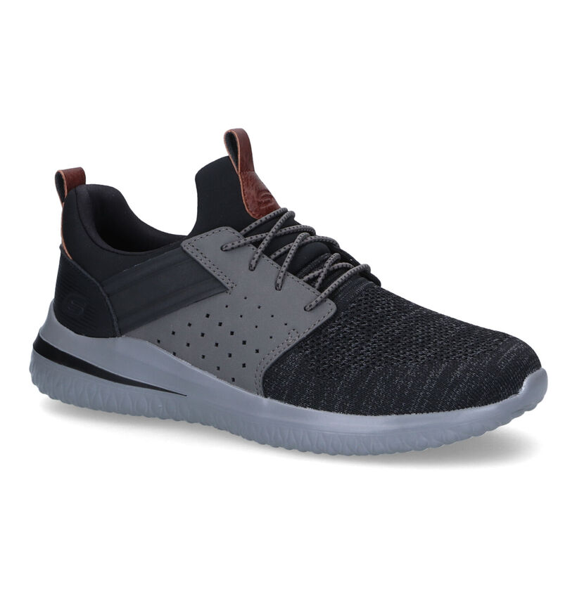 Skechers Delson Kaki Slip-on Sneakers voor heren (318132) - geschikt voor steunzolen