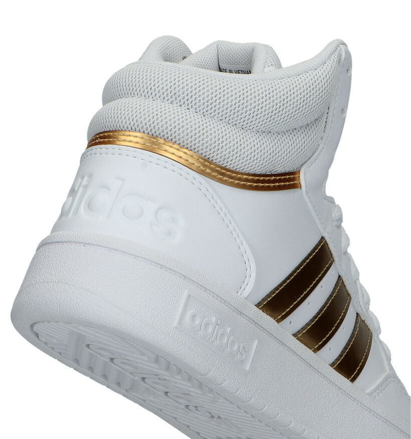 adidas Hoops 3.0 Mid Zwarte Sneakers in kunstleer (316561)