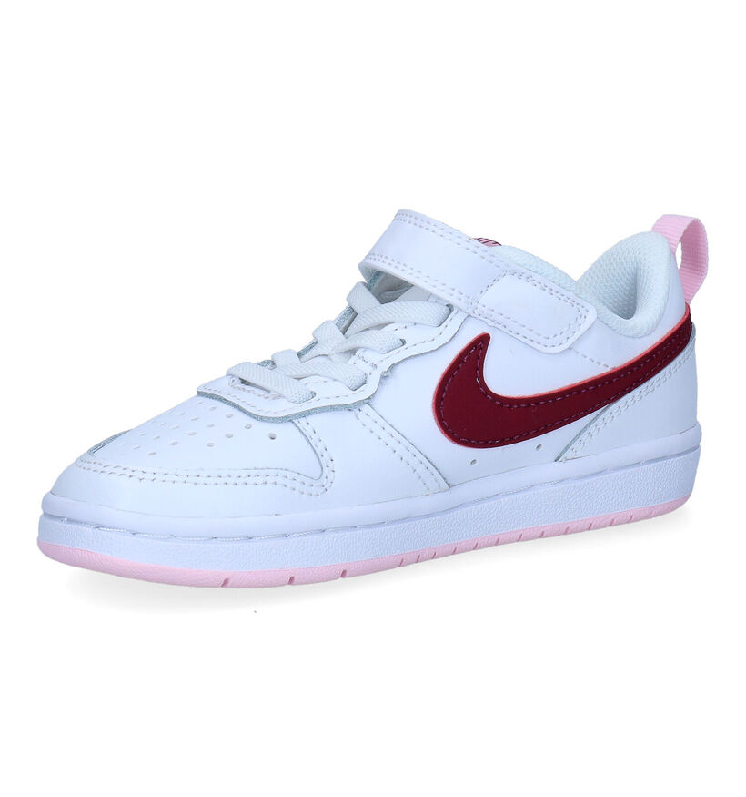 Nike Court Borough Low Witte Sneakers in kunstleer (293604)