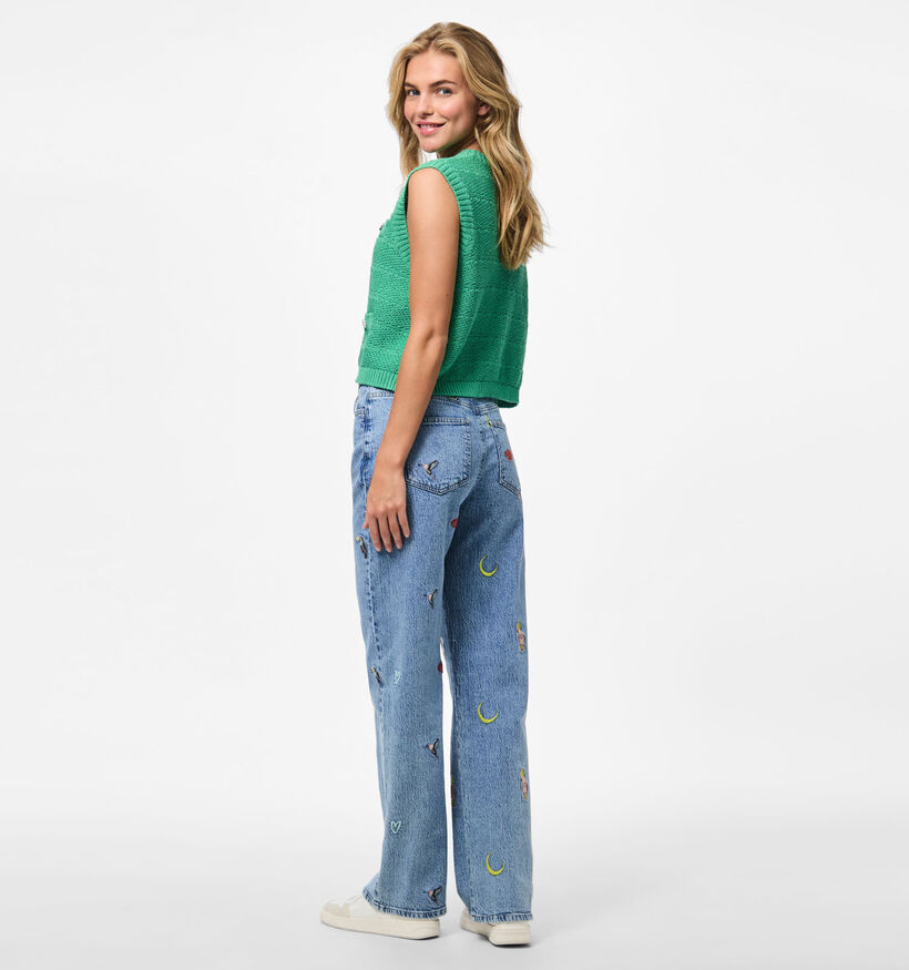 Pieces Jidi Straight leg jeans en Bleu pour femmes (362254)