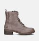 Mustang Boots à lacets en Taupe pour femmes (345422)