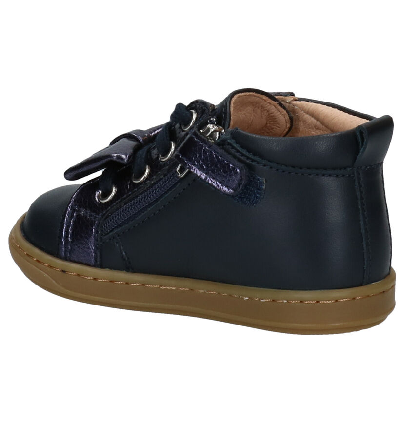 Shoo Pom Bouba Zippy Blauwe Babyschoentjes in leer (279226)