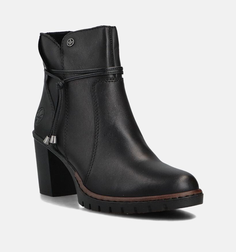 Rieker Bottines à talons en Noir pour femmes (360470)