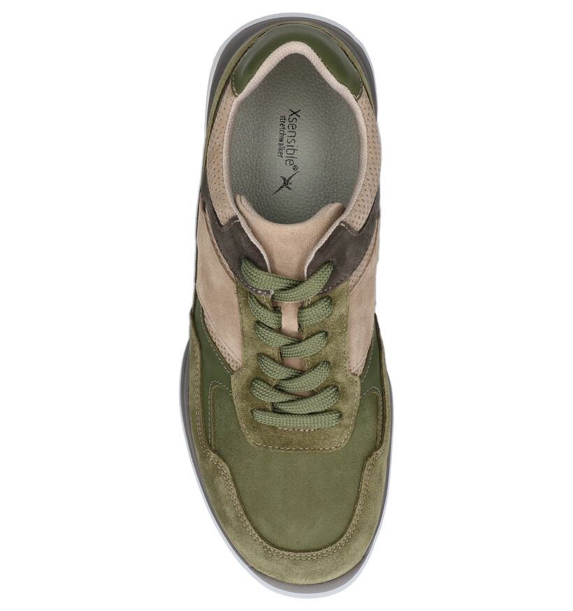 Stretchwalker Chaussures à lacets en Vert kaki pour hommes (246461) - pour semelles orthopédiques