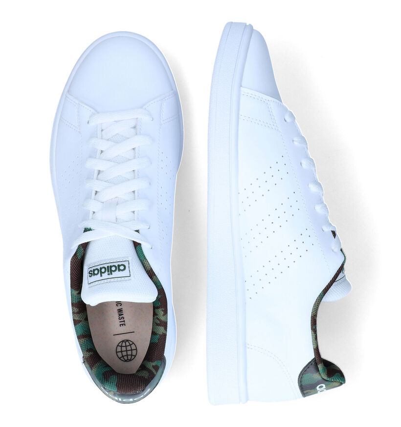 adidas Advantage Base Witte Sneakers in kunstleer (319045)