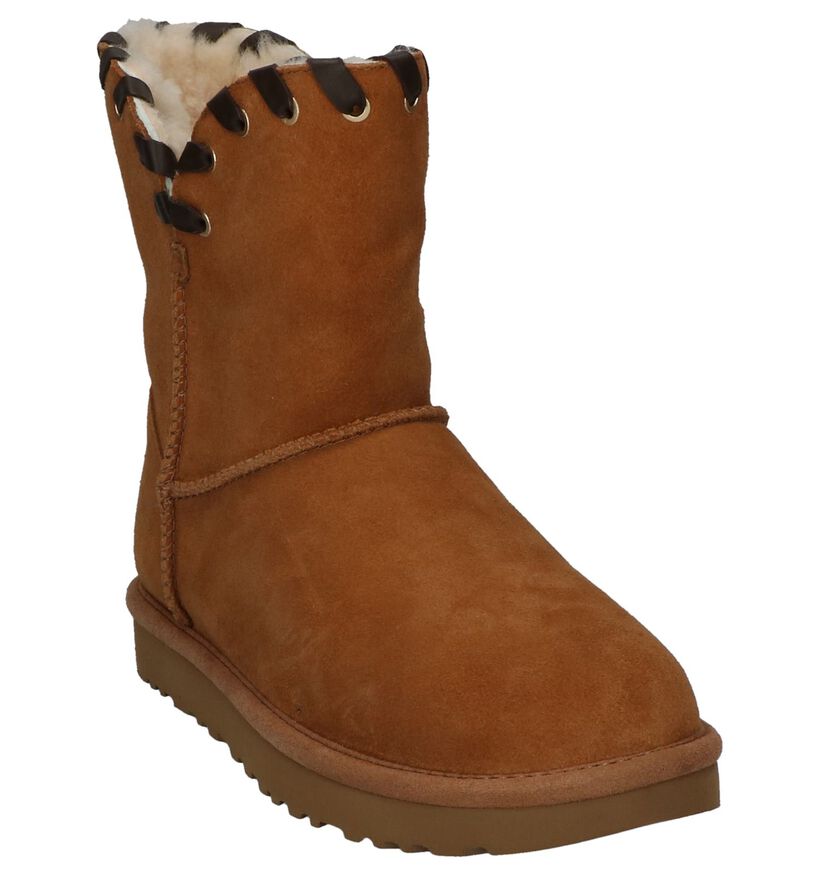 Cognac Korte Laarzen UGG Aidah in daim (200145)