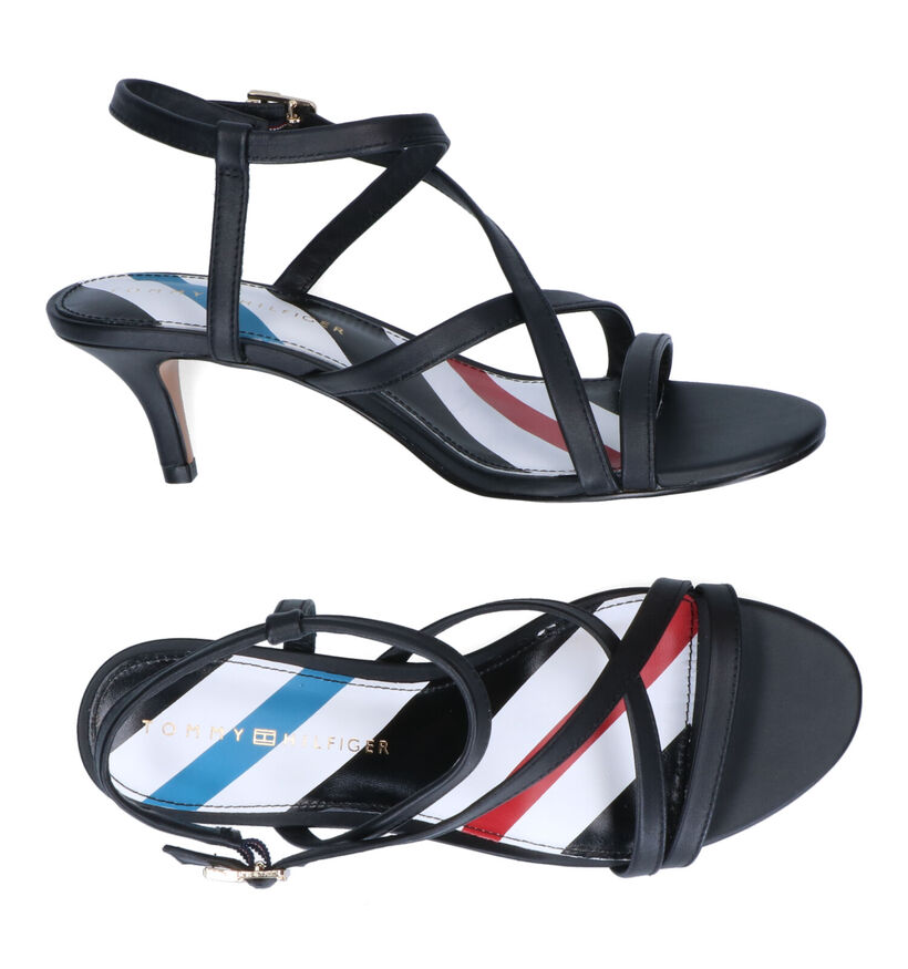 Tommy Hilfiger Feminine Strappy Heel Zwarte Sandalen voor dames (303992)