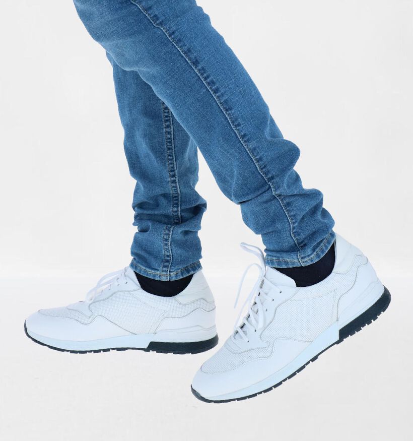 Van Lier Chaussures à lacets en Blanc en cuir (291351)