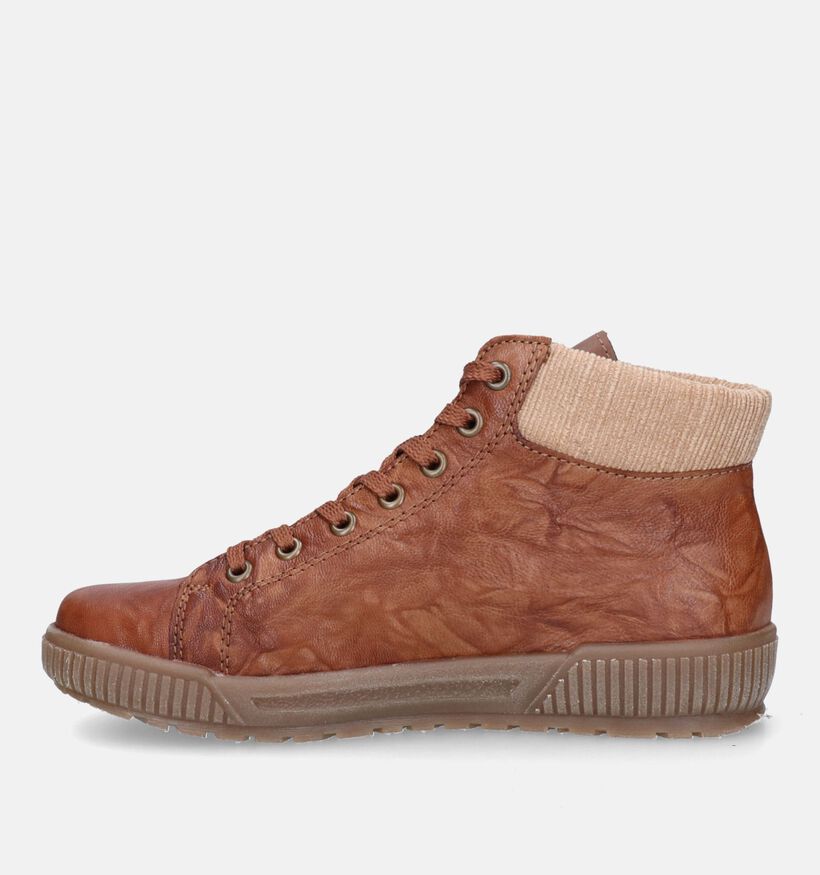Rieker Cognac Hoge Sneakers voor dames (331595) - geschikt voor steunzolen