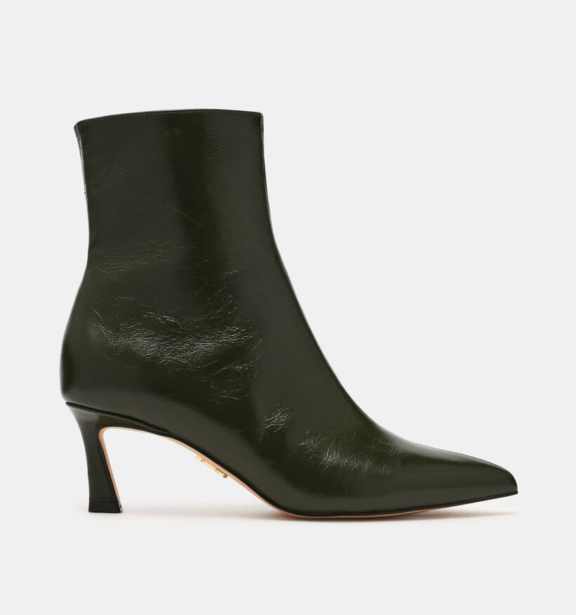 Steve Madden Lulah Donkergroene Enkellaarzen met Hak voor dames (381822)