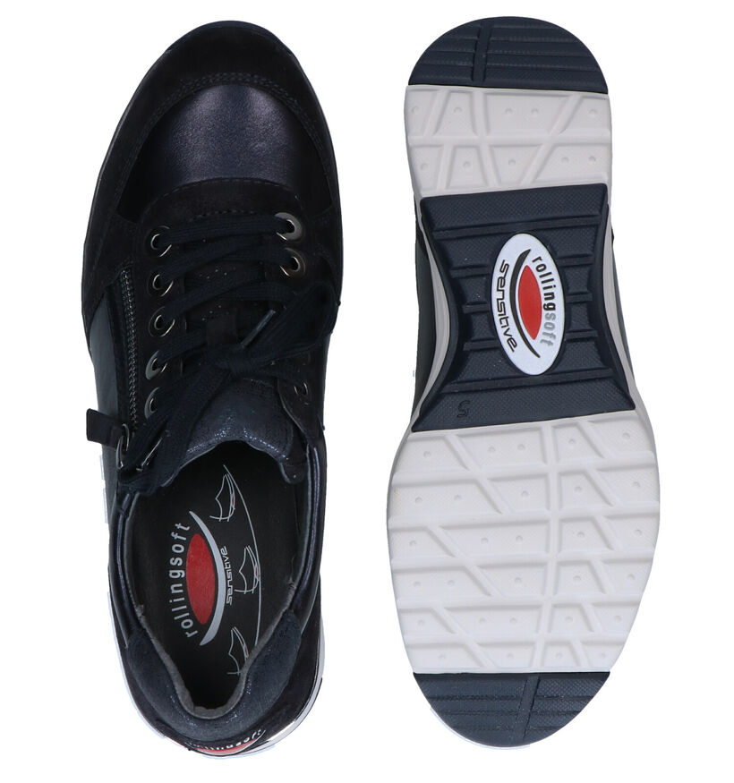Gabor Rollingsoft Blauwe Veterschoenen in leer (282430)