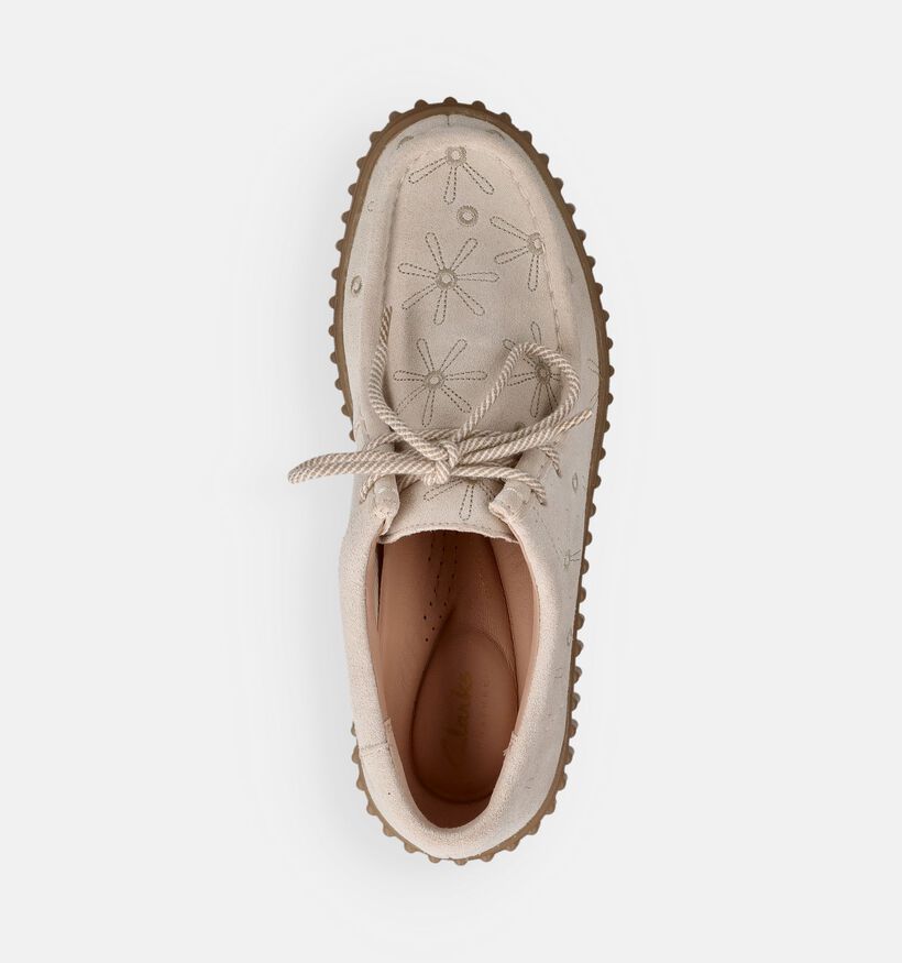 Clarks Torhill Bee Chaussures &agrave; lacets en &Eacute;cru pour femmes (370558) - pour semelles orthop&eacute;diques