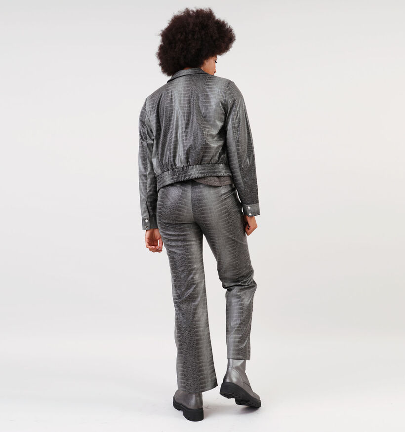 Minus Lilu Grijze Korte vest voor dames (348253)
