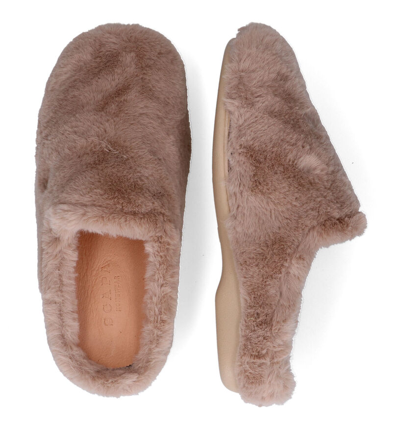 Scapa Taupe Pantoffels voor dames (317044)