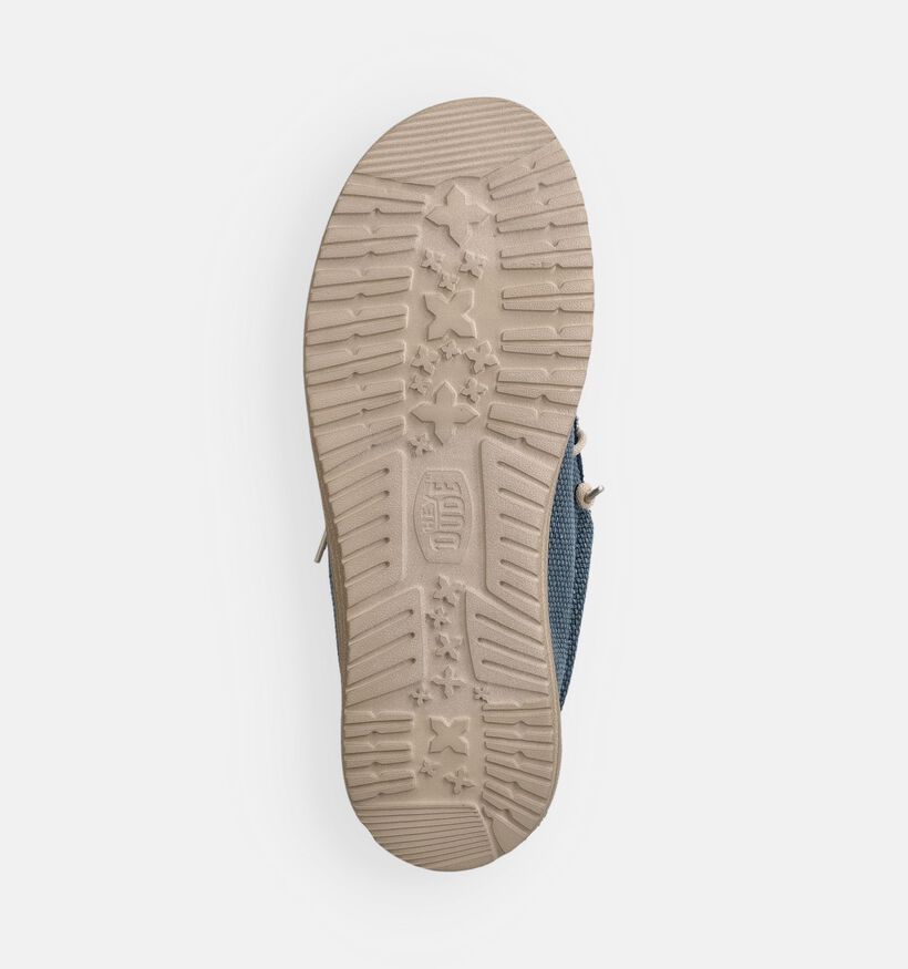 HEYDUDE Wally Braided Blauwe Instappers voor heren (370075) - geschikt voor steunzolen