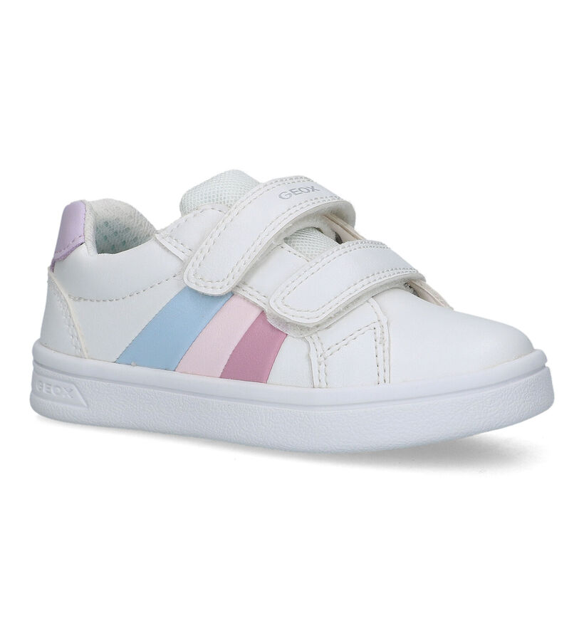 Geox Djrock Baskets en Blanc pour filles (320648) - pour semelles orthopédiques