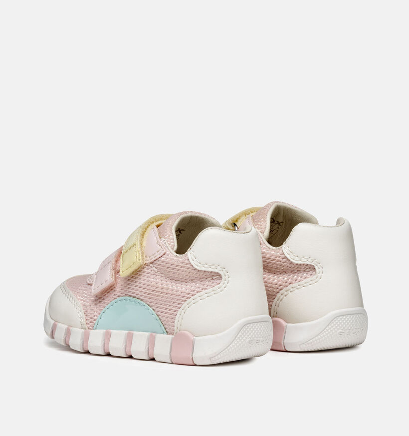 Geox Iupidoo Baskets en Rose pour filles (351925) - pour semelles orthopédiques