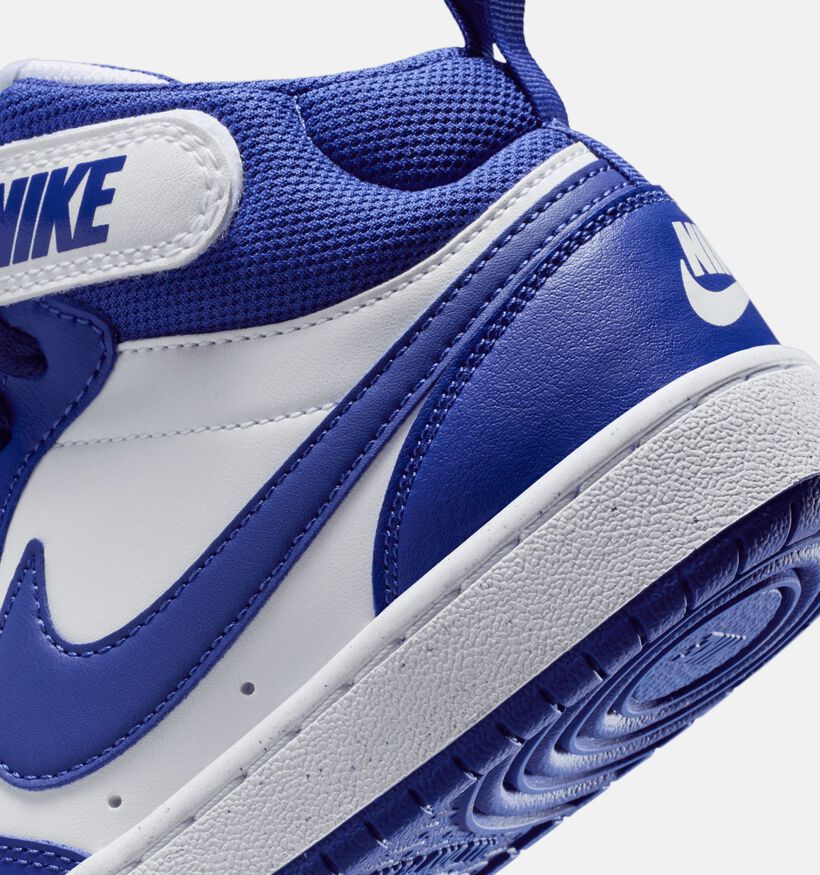 Nike Court Borough Baskets montantes en Blanc pour garçons (364594)