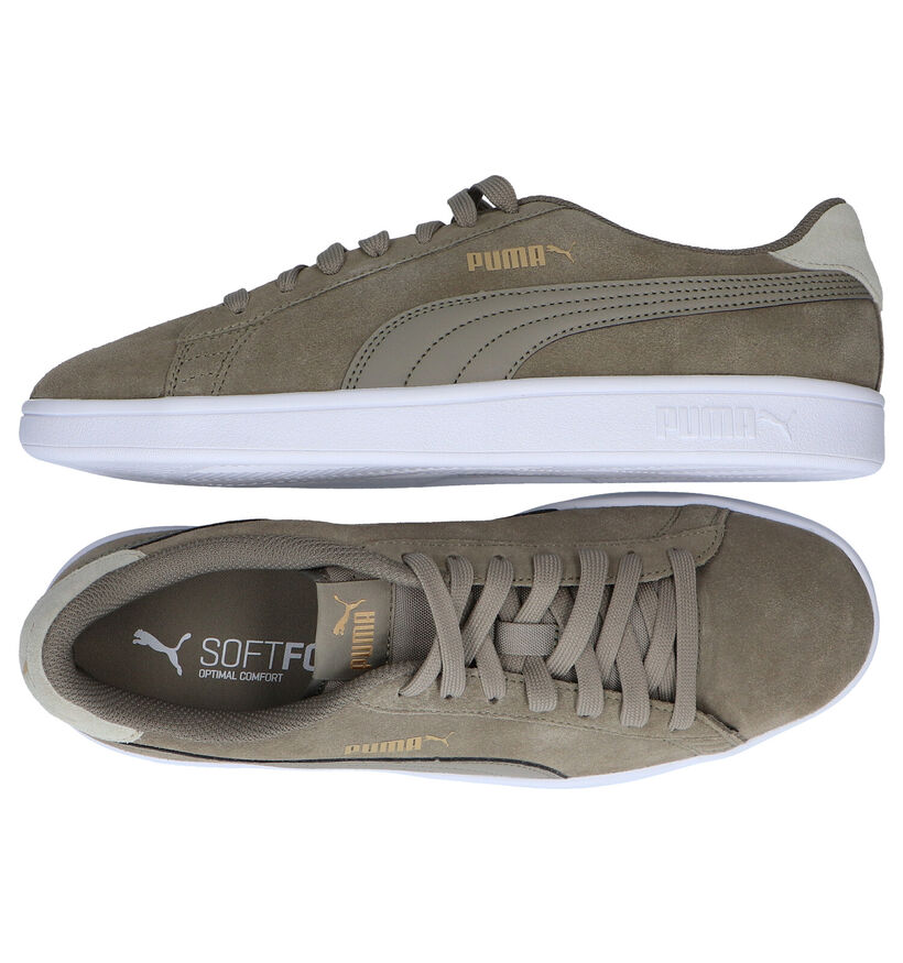 Puma Smash Baskets en Kaki en nubuck (288560)