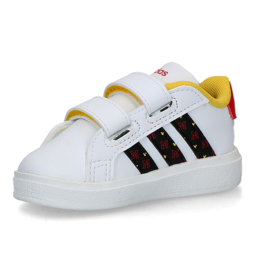 adidas Grand Court Disney Micky Baskets en Blanc pour filles, garçons (318887)