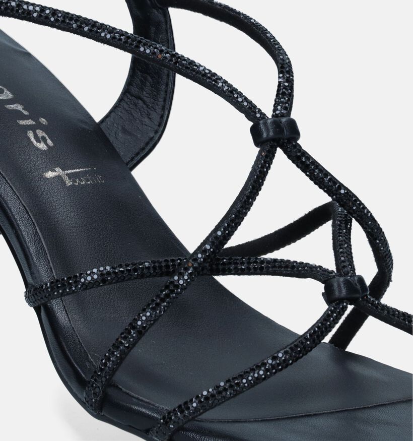 Tamaris Sandales avec talon carré en Noir pour femmes (338292)