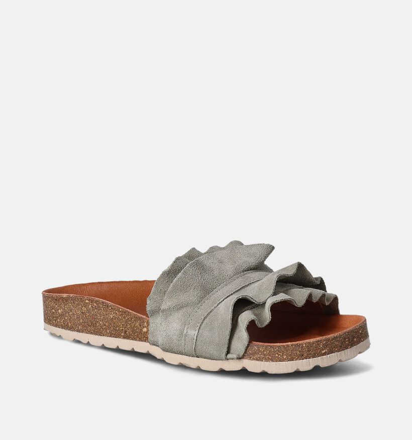 Verbenas Rocio Nu-pieds plates en Vert pour femmes (357417)